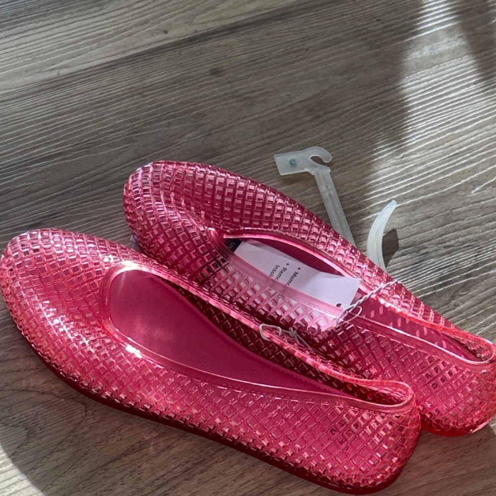 wild fable pink jellies mesh comfort ballet shoes in hot pink new - Picture 5 of 10